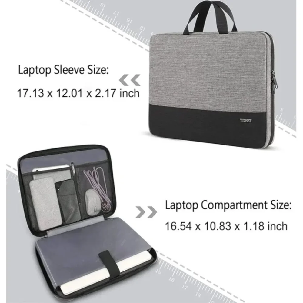 Laptop Sleeve Case 17 Inch, Slim Water Resistant TSA Laptop Cover with Handle